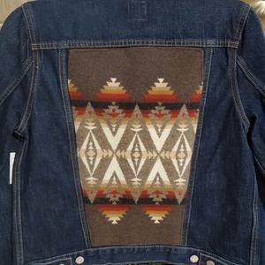 Gap denim jacket with pendelton wool back. Small